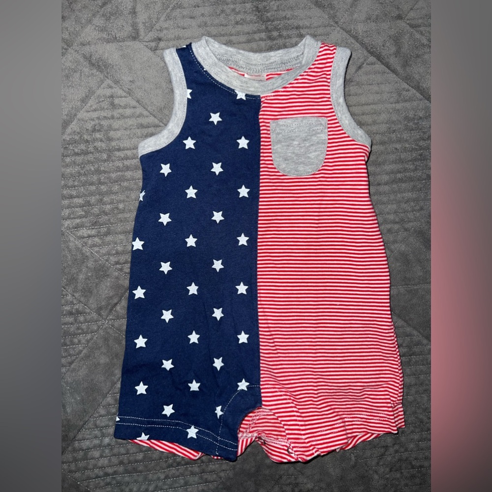 Carter’s Baby Boy 4th of July Cotton Romper ❤️🤍💙